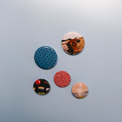 FUNKYFUN 2025AW Retro Pin Badge brooch Accessory Pendant/A set of 5 combinations