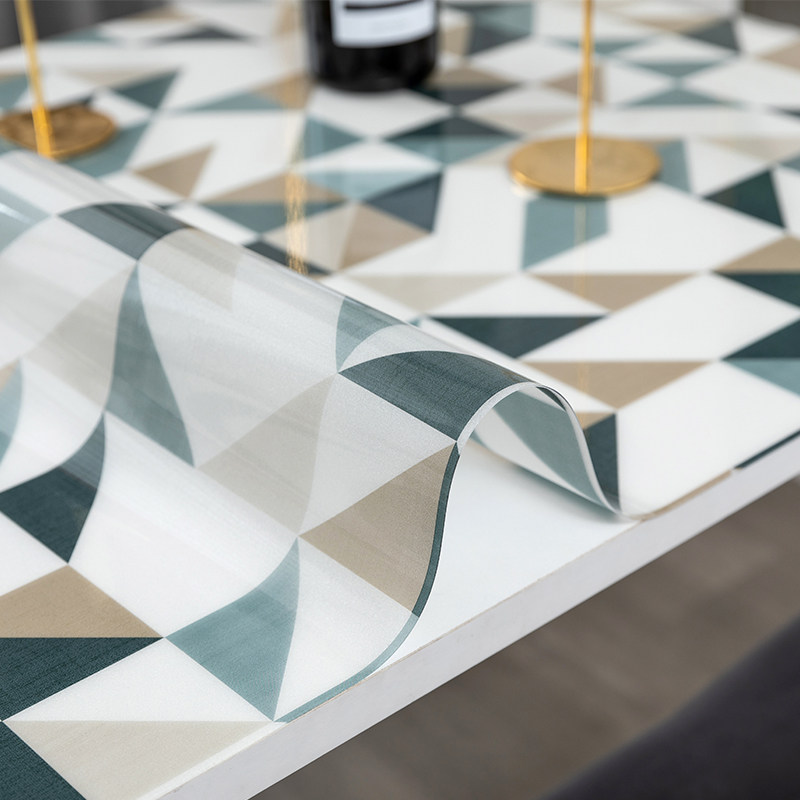 Opaque table mat pvc waterproof anti-scalding anti-oil washout rectangular household coffee table mat table mat Nordic tablecloth