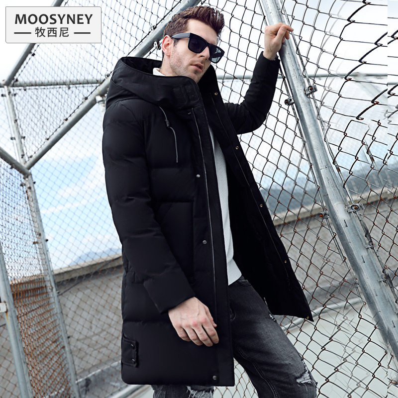 牧西尼 18年秋季新款 男式中长款连帽棉服外套 天猫优惠券折后￥128包邮（￥298-170）4色可选