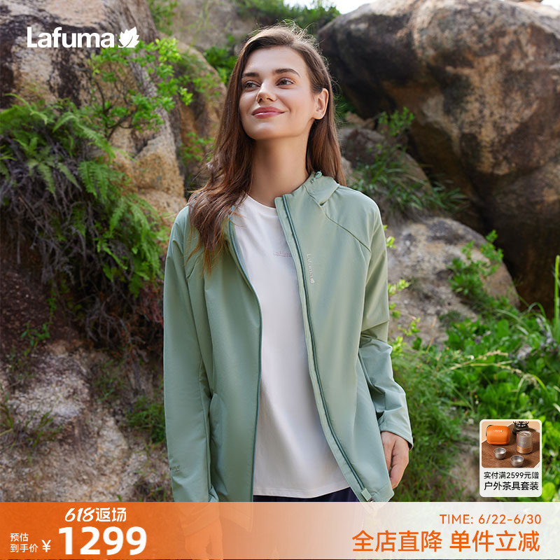 Lafuma Outdoor Cordura Wear-Resistant Soft Shell Jacket for Women, Mountaineering Water-Repellent Jacket, Women's Top