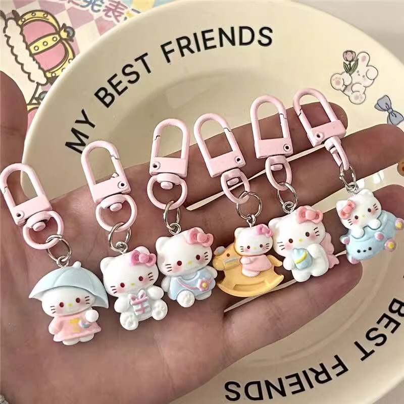 Girl's Schoolbag Keychain Cartoon Backpack Girl's Small Gift Cute Keychain One Dollar Small Pendant