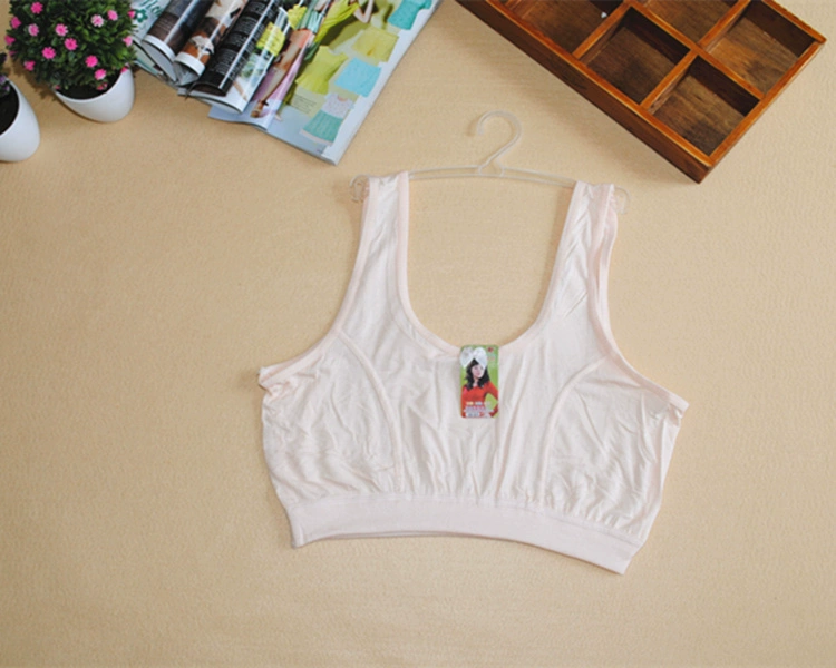 Trung và cũ tuổi của phụ nữ đồ lót cotton vest mùa hè kích thước lớn không có vòng thép mẹ bra dưới ngắn