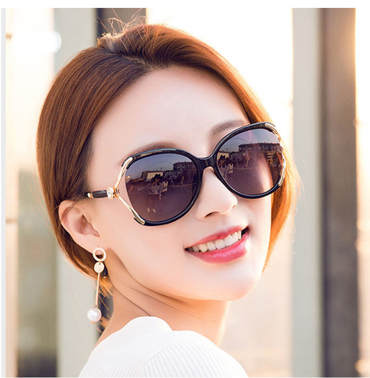 Sunglasses women's trendy 2022 new anti-ultraviolet retro Korean version round face glasses fashion polarizing sunglasses ins