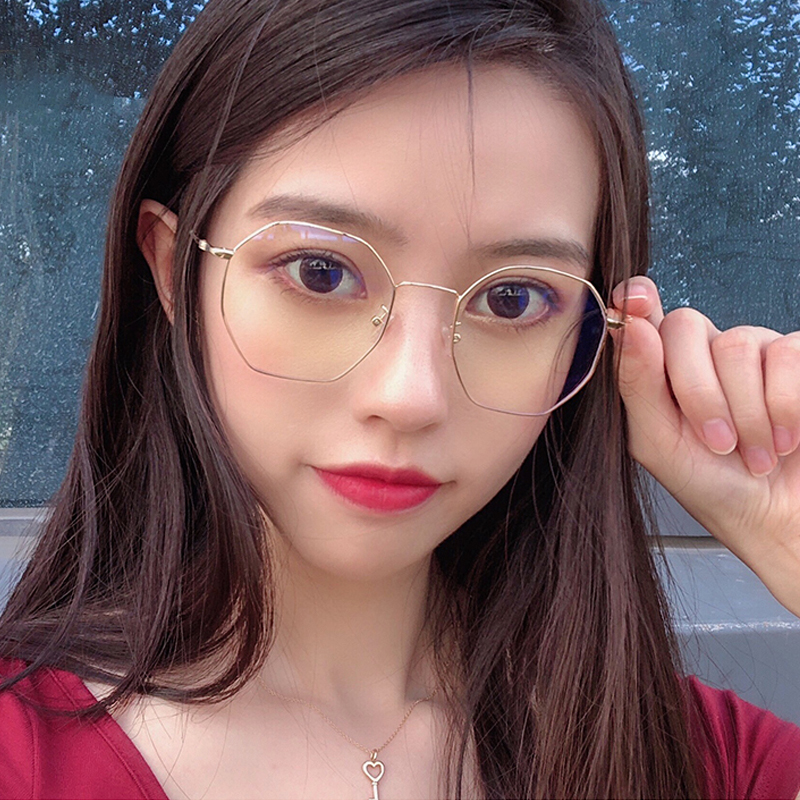 Anti-radiation myopia glasses frame for women with degree net red eyes men's Korean version tide can be equipped with anti-blue light flat mirror