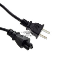 2-plug three-hole notebook power cord plum blossom tail two-phase plug two-phase plug to go abroad Japan use conversion cable