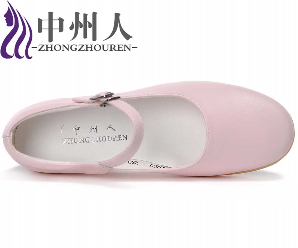 Mùa xuân và mùa hè nữ mô hình mềm giày da làm việc tại gân dốc cuối với giản dị và thoải mái mới y tá màu hồng giày mẹ 
