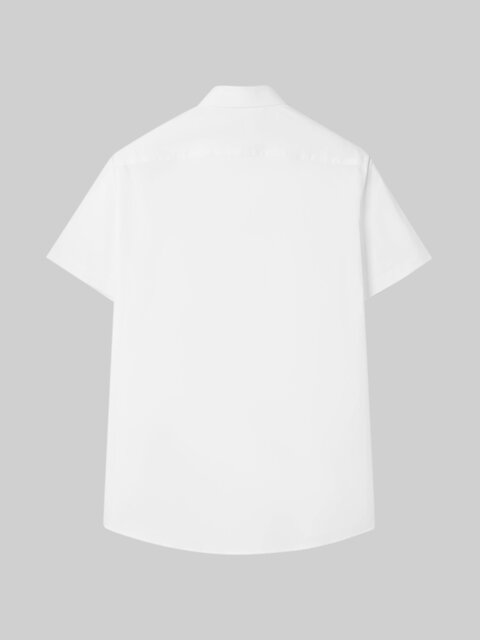 Heilan House short-sleeved shirt men's formal wear summer no-iron professional work white shirt black inch shirt men