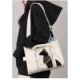 ພິພິທະພັນອັງກິດ Anderson cat embroidery hand-held crossbody bag canvas women's bag commuter shoulder bag niche large bag