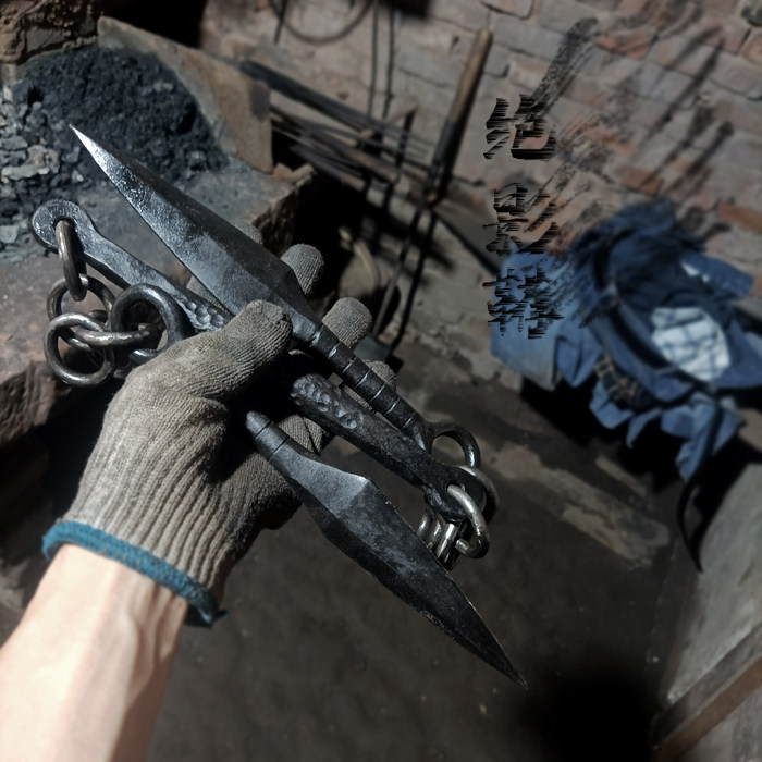 Pan blacksmith manual forging fitness morning exercise three-section whip martial arts sleeve whip training whip performance whip collection decoration gift