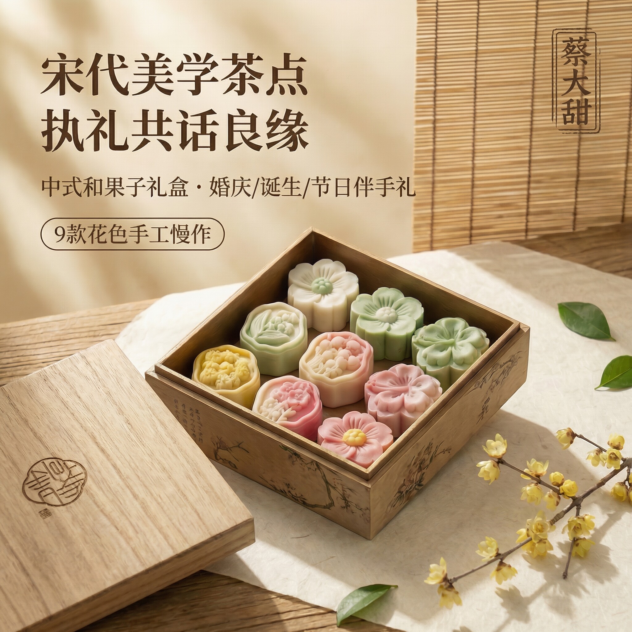 蔡大甜非遗茶点中秋糕点礼盒送长辈礼盒中式糕点小吃下午茶点心