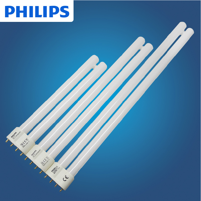 Philips H Pipe PL-L 18W36W flat four - pin plug tube three-color energy saving lamp suction lamp