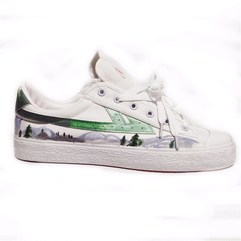 Kéo lại bằng tay nhỏ sơn rừng xanh tươi giày giày bóng rổ - Plimsolls giày thể thao nam nike