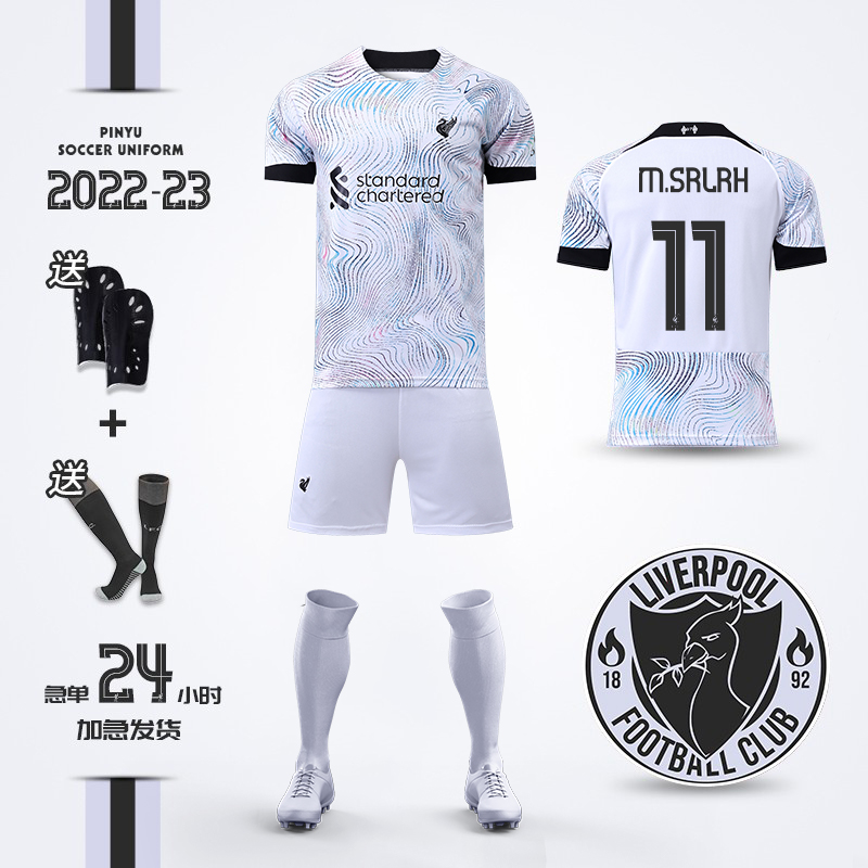 Liverpool jersey Salah football suit suit men's custom match training team uniform children's Champions League away home