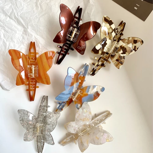 Заколка для волос с бабочкой, заколка-крабик, сексуальная акула, французский стиль