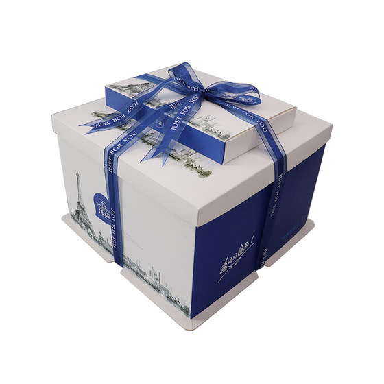 Birthday cake box manufacturer direct sales 6 inches 8 inches 10 inches 12 inches 14 inches 16 inches thickened double layer portable packaging box