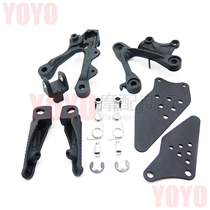 Suitable for Kawasaki ZX6R ZX600 09 to 11 modified black front pedal triangle bracket assembly