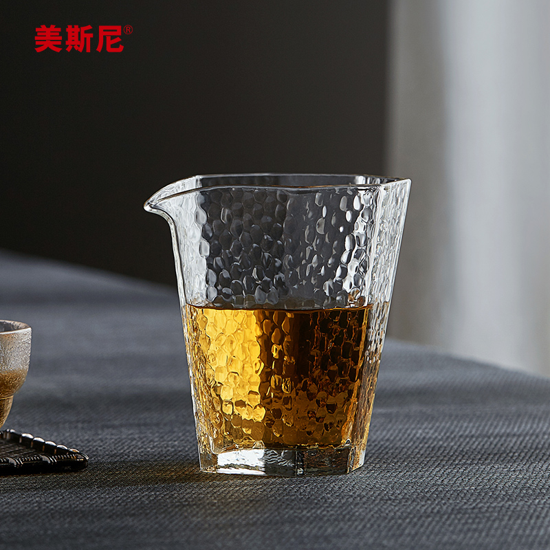 Meisney Glass Fair Cup Thickened High Temperature Resistant Fair Cup Tea Leak Suit Day Style Sub Tea Instrumental Kongfu Tea Sea