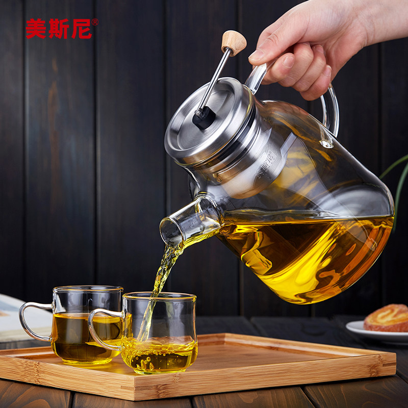 Mesnie Household glass teapot thickens large cooking teapot resistant to high temperature kettle tea separate teapot