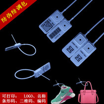 Disposable plastic seal anti-change label tag clothes shoes and bags anti-counterfeiting