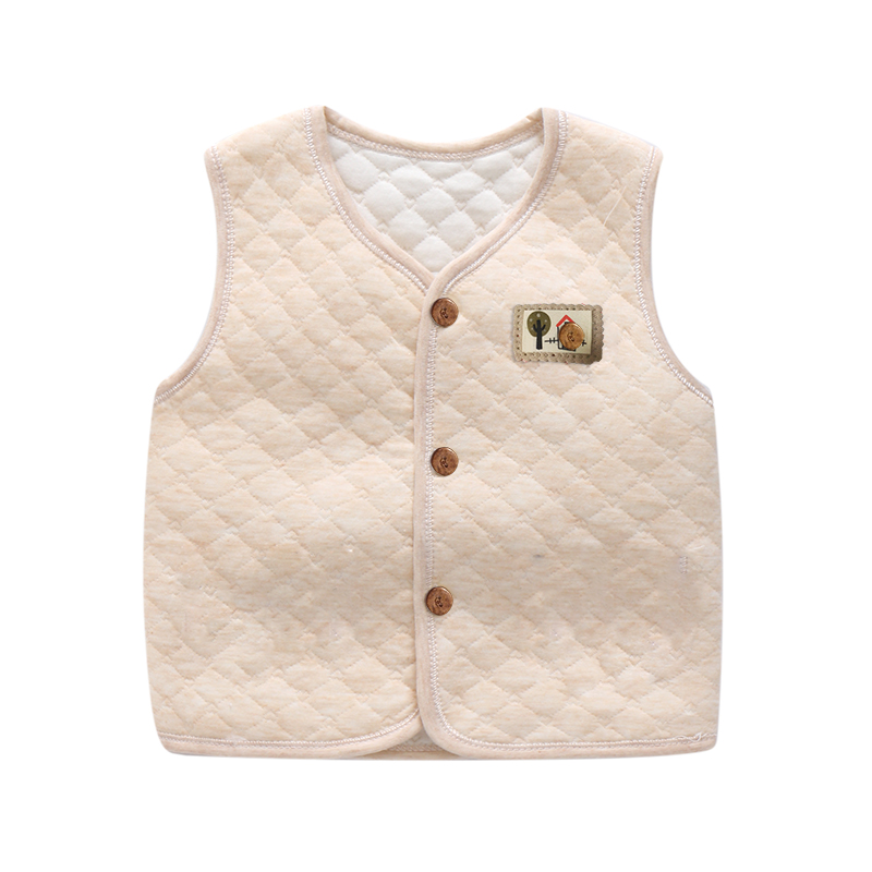 Mùa xuân và mùa thu nam giới và phụ nữ bé vest bé vest cotton trẻ em vest ấm vest vai màu cotton mùa xuân và mùa hè phần mỏng