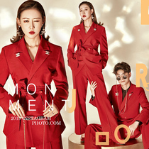 2019 Studio location travel wedding photography Couple photo suit red photo fashion suit suit dress