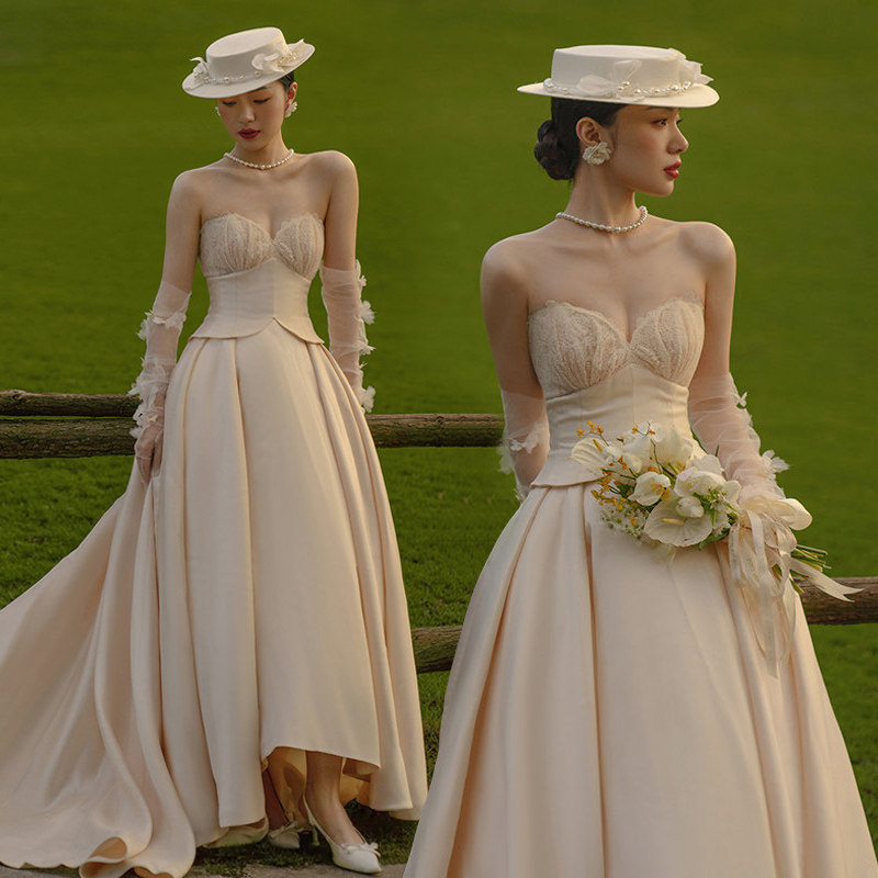 New film building outer scenery brigade wedding photothemed clothing French vintage couple wrote photography high-defining dress