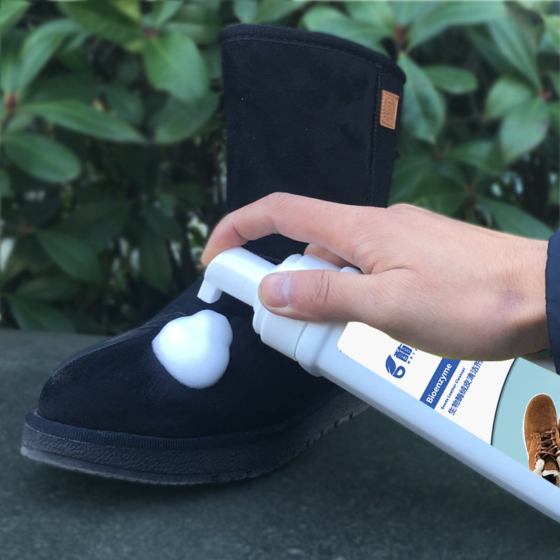 Scrub leather suede foam dry cleaner black suede shoe cleaner decontamination leather velvet spray suede general purpose