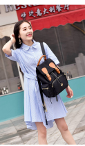 2021 star same schoolbag nylon backpack women canvas backpack simple Joker Oxford cloth travel Women bag tide