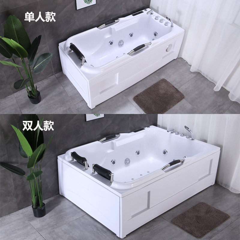 2m Double bathtub Hotel Villa engineering Massage Surf Heating Freestanding Acrylic Adult home Bathtub