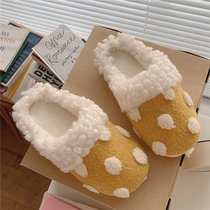  Japanese GP cotton slippers womens winter fashion indoor home Japanese cute warm non-slip plush moon shoes