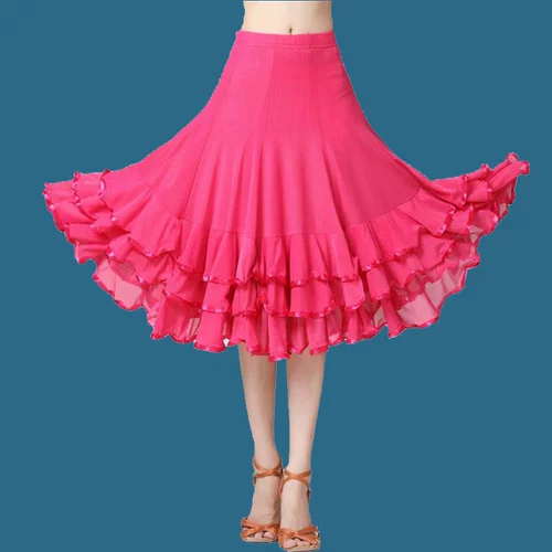 Танцующая приталенная практика, длинная юбка, высокая талия, средней длины