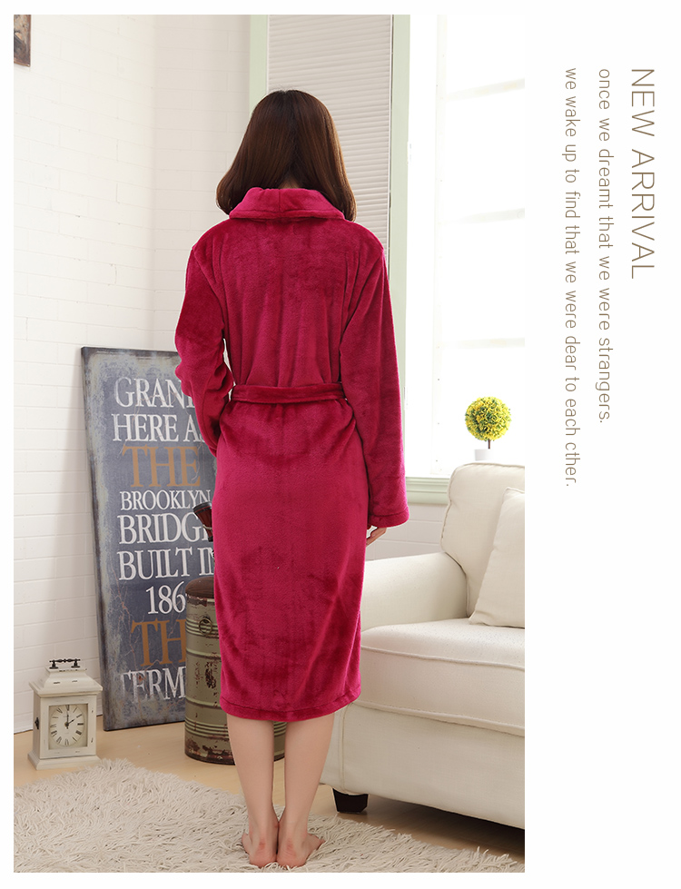 Áo choàng tắm nhung san hô áo choàng tình yêu đồ ngủ nam và nữ dịch vụ nhà flannel dịch vụ nhà áo tắm đồ lót quần áo phụ nữ pijama đôi