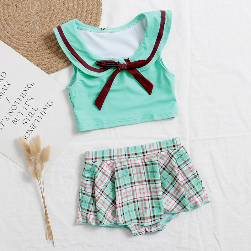 Korean children's swimsuit girl cute high waist bikini split children's swimsuit girl baby baby swimsuit