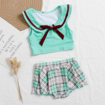 Korean childrens swimsuit girl cute high waist bikini split childrens swimsuit girl baby baby swimsuit