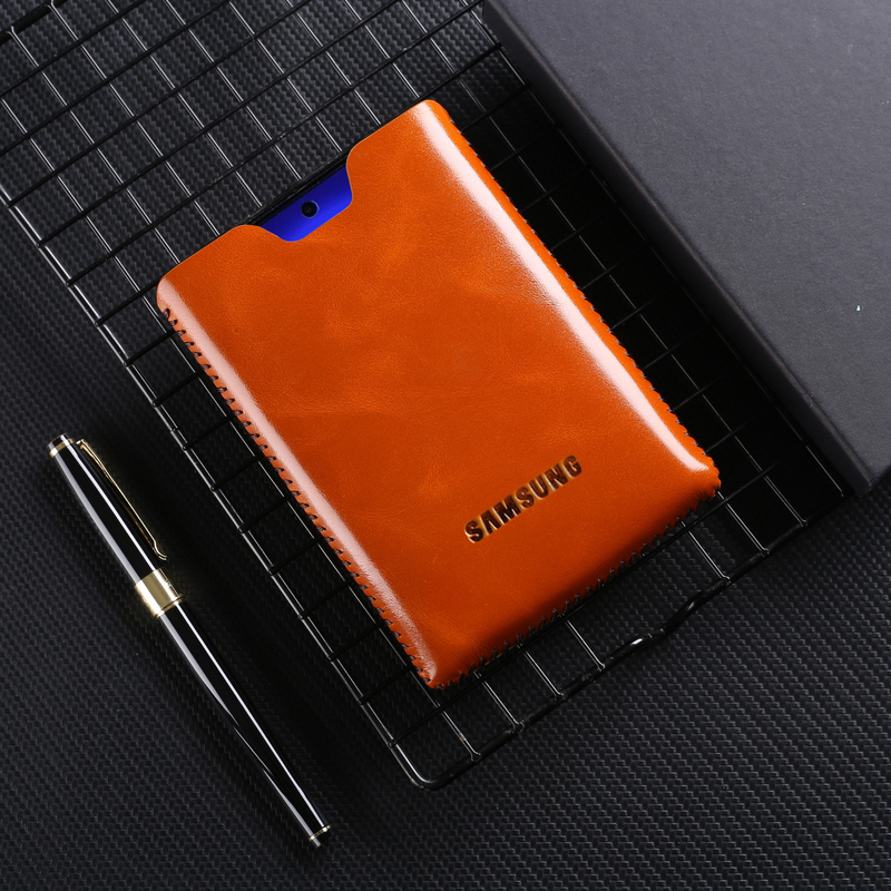Samsung Fold8 Phone Case Genuine Leather W27 Wide Folding Screen Fold8 Wide Protective Case Genuine Leather Couple Heart Phone Bag Fold8 Wide Phone Case Full Coverage Anti-Drop Cowhide Bag Original Case