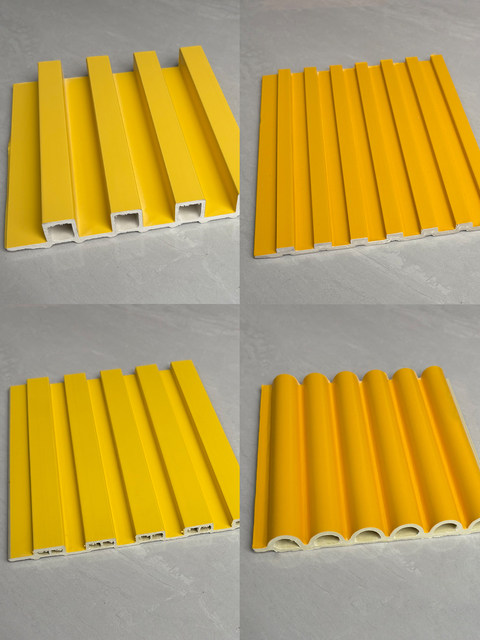 Bamboo Wood Fiber Partition Panel Yellow Ecological Wood Great Wall Panel Concave-Convex Background Wall Panel Semi-Circular Inner Arc Wave Board