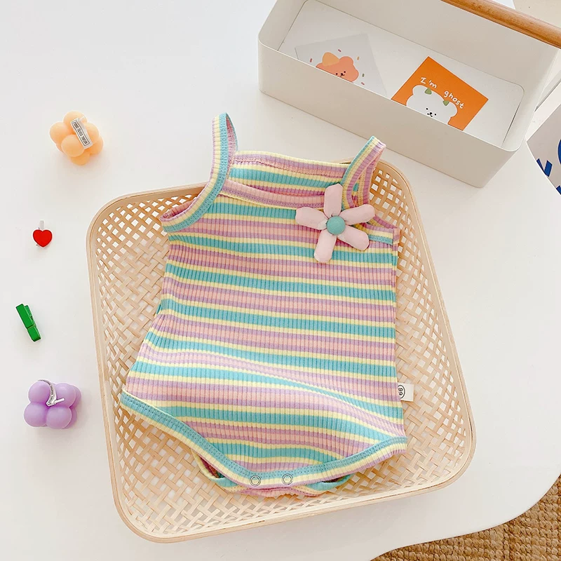 Children's summer clothing for new born, overall girl's, vest, bodysuit to go out, lifting effect