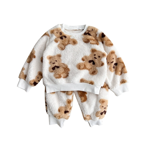 Демисезонный раздельный флисовый удерживающий тепло комплект подходит для мужчин и женщин для девочек, детский милый пуховик, в западном стиле