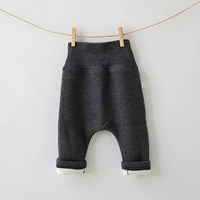 Флисовые черные штаны, высокая талия