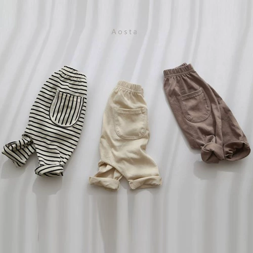 Летняя летняя одежда подходит для мужчин и женщин, хлопковые детские штаны для девочек для раннего возраста, в корейском стиле