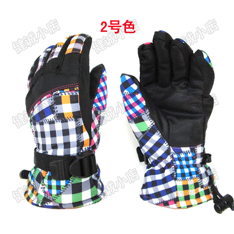 Đàn ông và phụ nữ trẻ em trượt tuyết ngoài trời chống thấm nước đi xe đạp ấm áp thể thao găng tay trượt tuyết lạnh 6-11 tuổi - Găng tay gang tay da