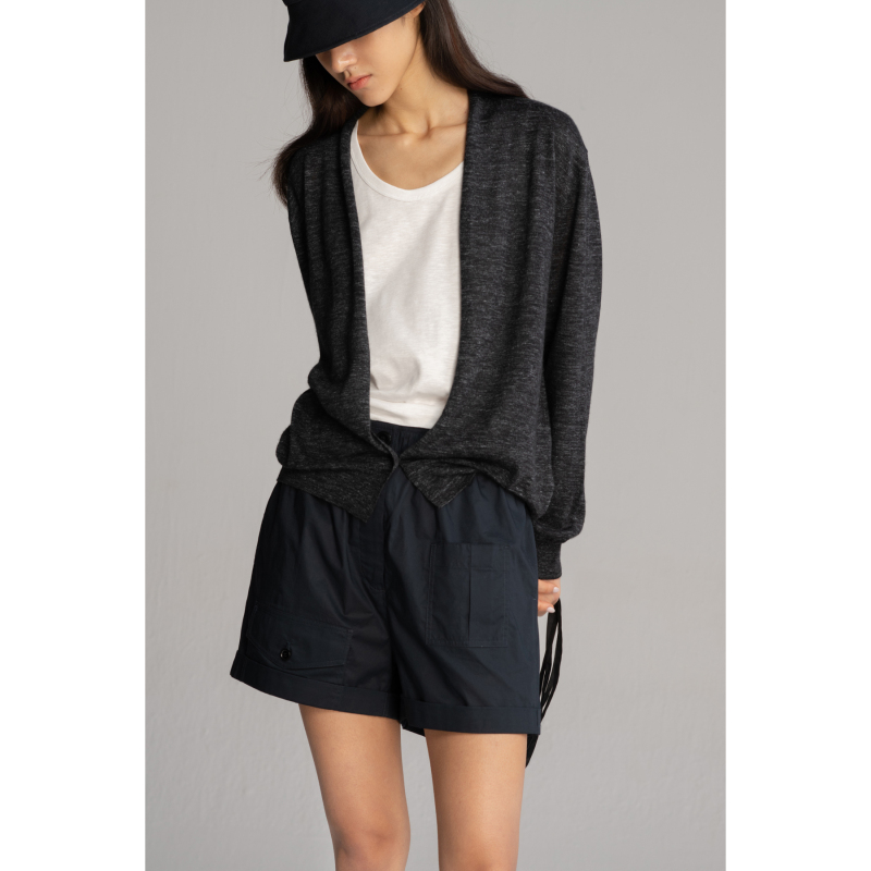 Kew Kee Edition 16 Italian Imported Cariaggi Yarn Mixed Black Knit Cardigan