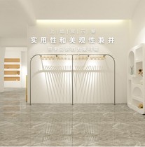 Clothing store wall wall display stand stainless steel wire mesh Red Special frame can be customized lightning delivery hanger