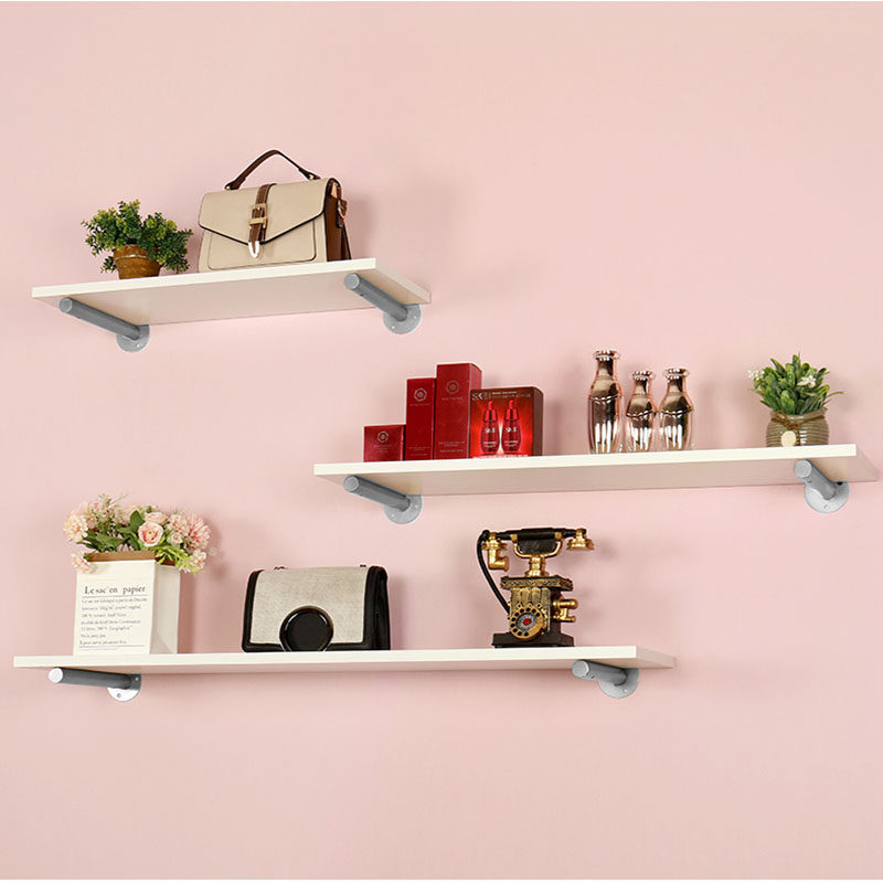 Wall Shelve Shoes Bag SHOW RACK WALL-MOUNTED BAG RACK DECORATION RACK CLOTHING STORE NORDIC WIND LIGHT EXTRAVAGANT TO WALL FRAME SILVER