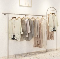 Clothing store stainless steel custom wall hanging display rack Net Red shaped light luxury Korean version simple display rack