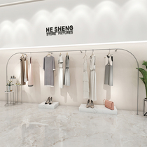 High-end clothing store display rack wall hanging display rack creative personality Nordic style silver hanger can be customized