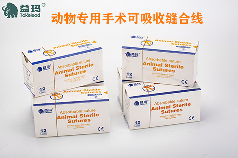 Korean imported pets with PGA single filament stitch to absorb cat dog suture beast needle
