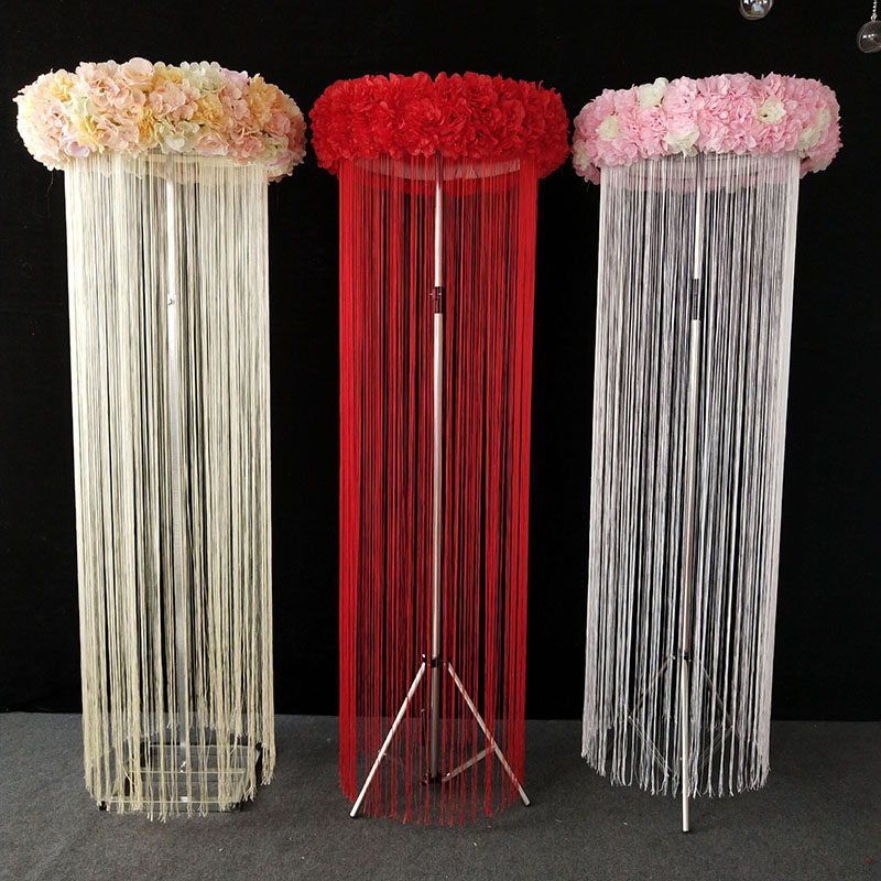 2022 new wedding road leading ceiling ring retractable column road leading stage ring ceiling garland line curtain shelf