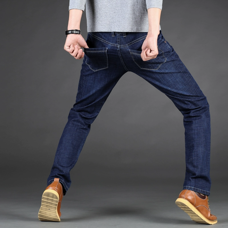 Quần thun thun cạp cao cạp cao cho nam mùa thu đông quần tây nam