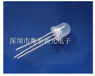 8MM Yellow Cute Green bicolor F8 fog-shaped coyang anode three feet LEDLED lamp super bright light Pearl frosted